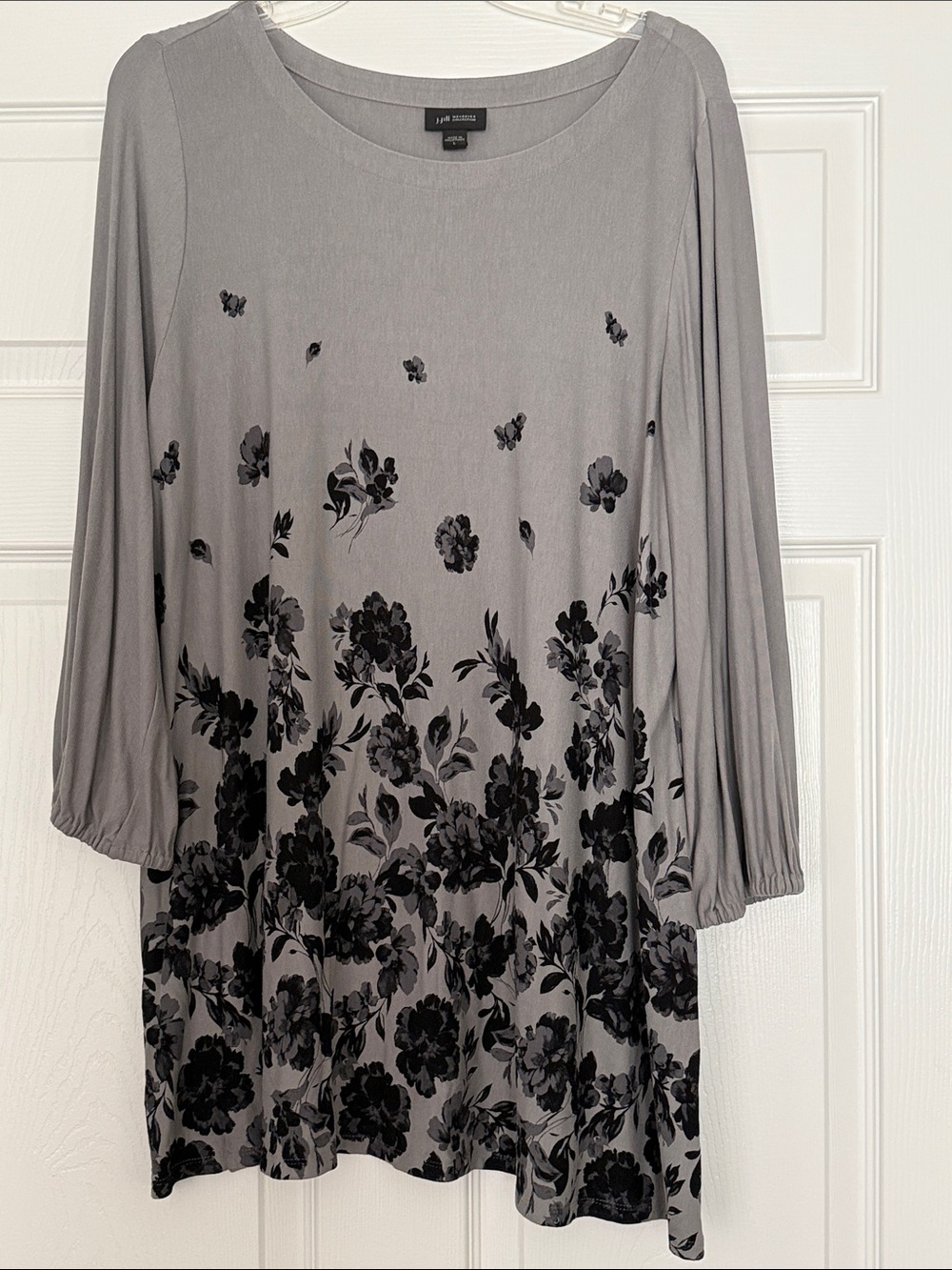 J. Jill Gray Long-Sleeve Floral Tunic